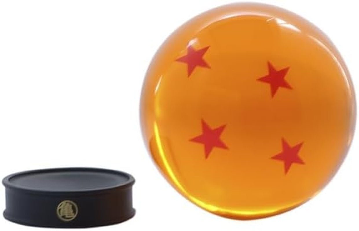 Studio Officially Licensed Dragon Ball Z 4 Star Collectible Acrylic Resin Crystal Dragon Ball Replica 3'' across DBZ Home Essentials Anime Manga Gifts Collect Them All - animetreat